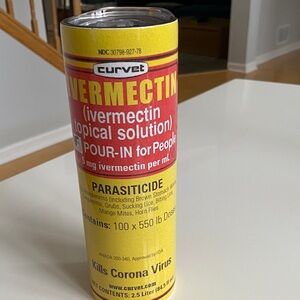 Insulated Coffee mug advertising Curvet Ivermectin Topical  ‘Kills Corona Virus’